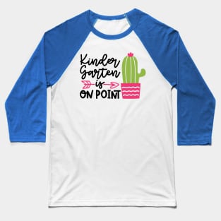 Kindergarten is On Point Funny Kids Back to School Baseball T-Shirt